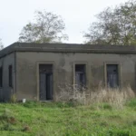 La facciata della casa del farista