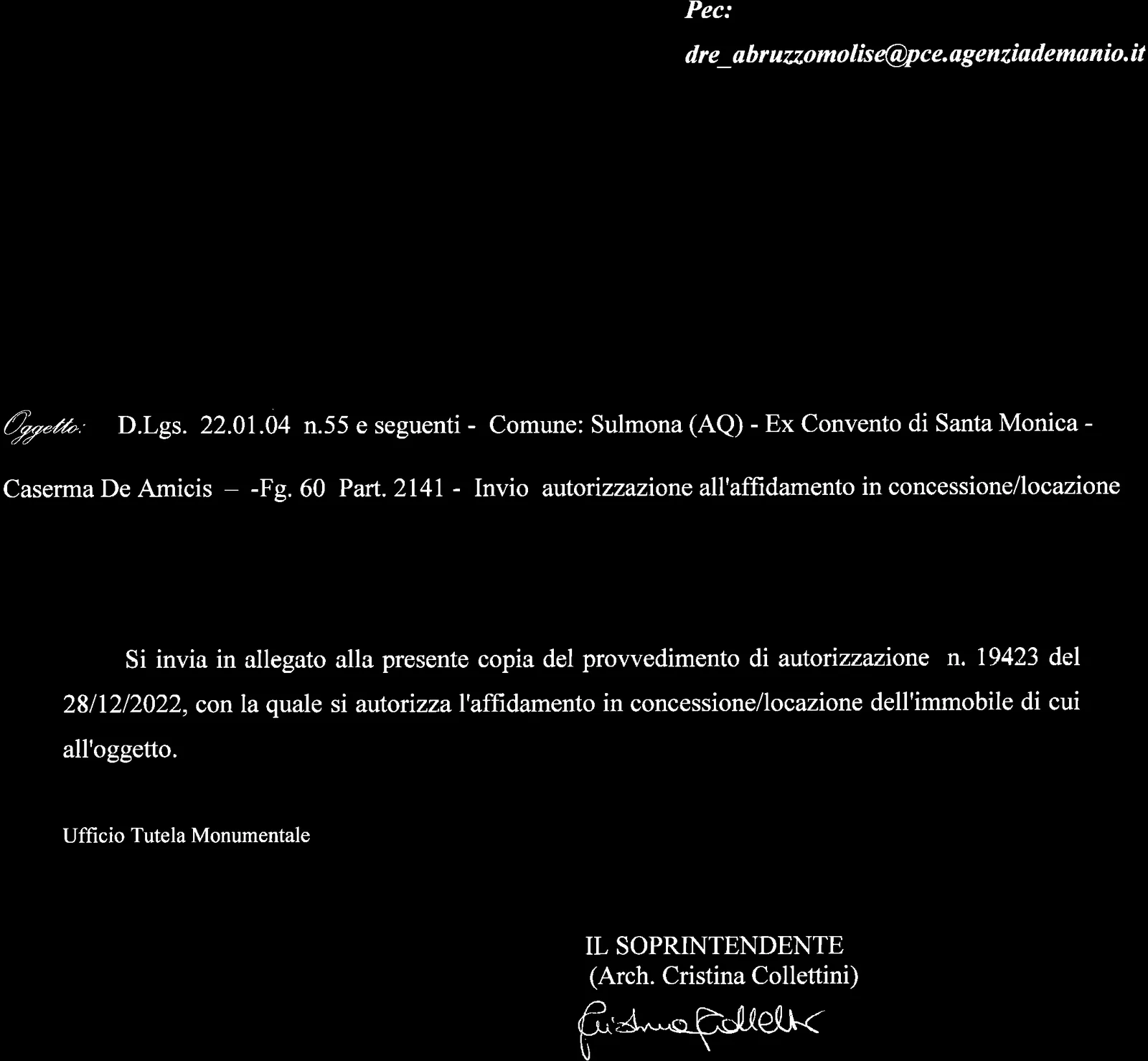 L’ex Caserma De Amicis nella foto allegata al bando