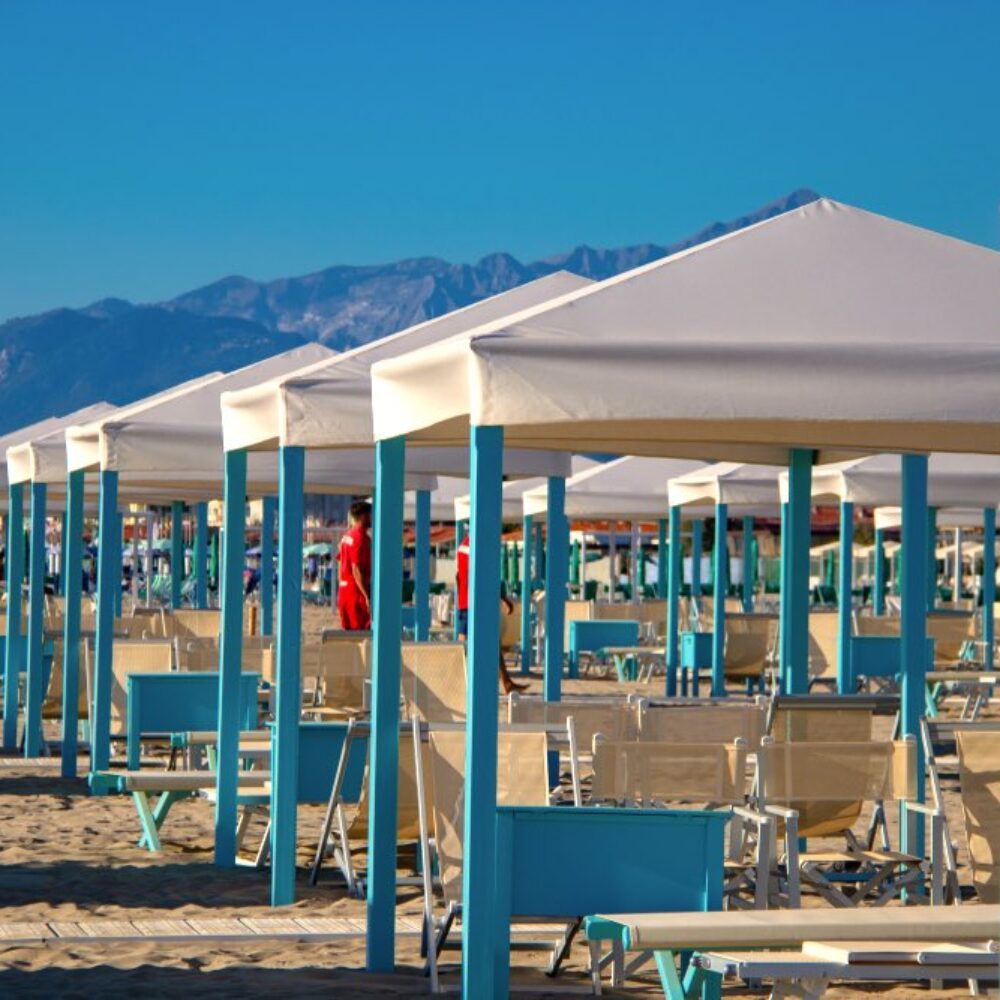 A Quiet Afternoon on the Beach in Viareggio, Italy